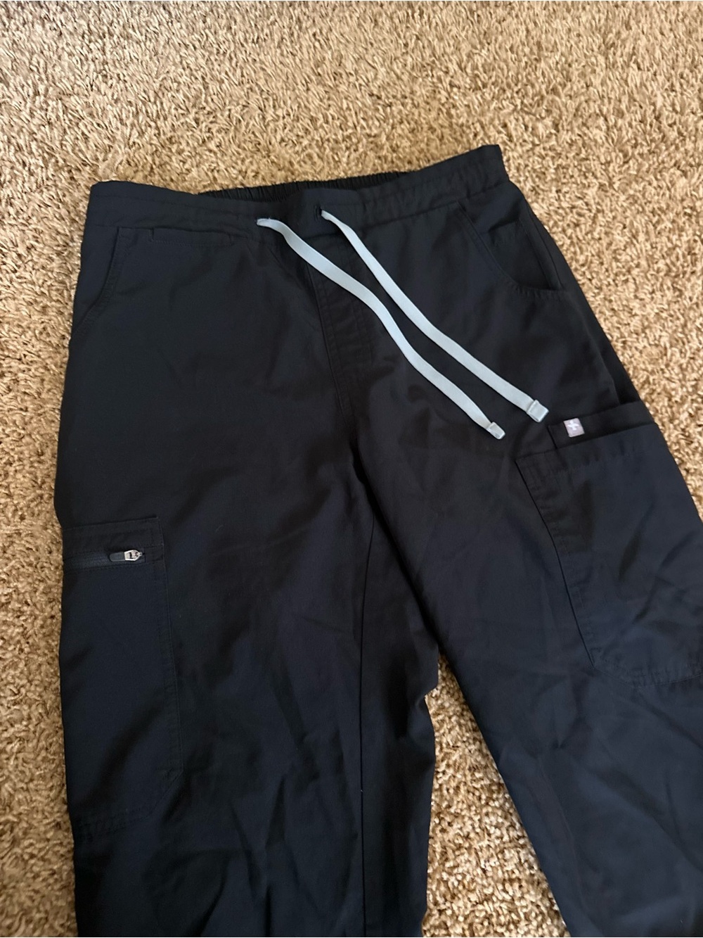 HTF Figs Fionlite Black Scrub Pants Small - Picture 4 of 10